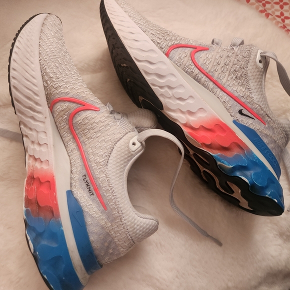 Nike Shoes - Nike White with Pink and Blue Accents Sneakers